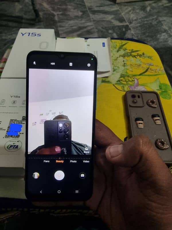 vivo y15s with box dual sim official pta approved 5