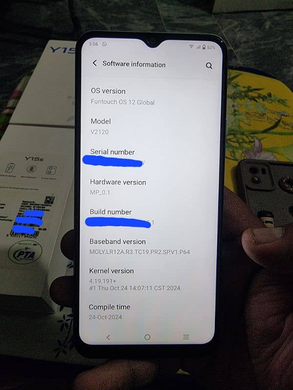 vivo y15s with box dual sim official pta approved 16