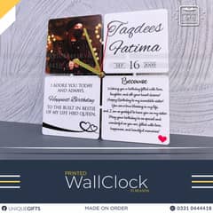 Personalized WallClock Printed, With really 10 reasons of Love