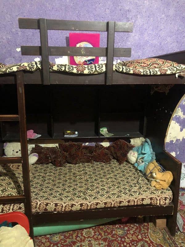 kids bunkbed available condition is good without mattress 1