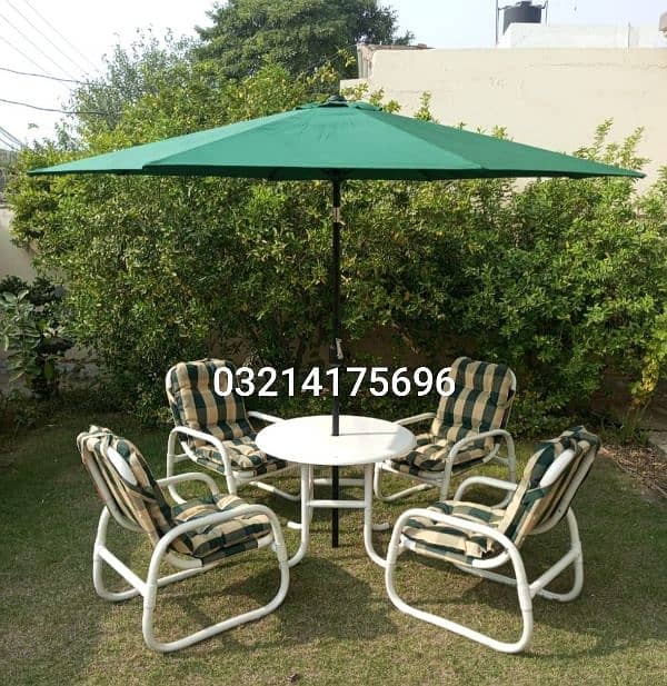 OUTDOOR GARDEN RATTAN UPVC FURNITURE SOFA SET CHAIRS TABLE UMBRELLA 2