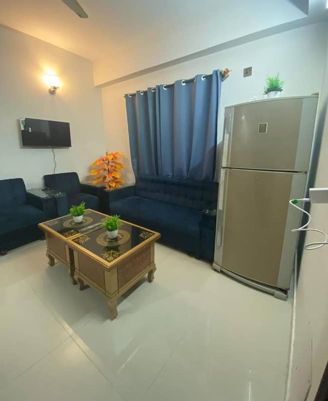 1 bed furnished apartment available for rent in gulberg green islamabad 8