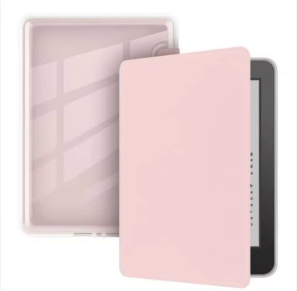 Kindle Paperwhite 2022/2024 6" Acrylic back + pink flap case 0