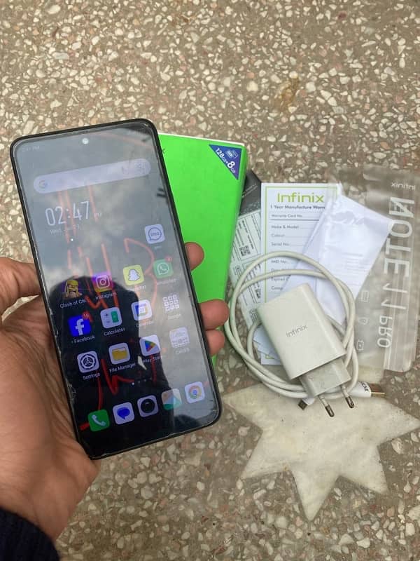 Infinix note 11 pro 8/128 with box charger and bill reciept 1