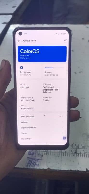 oppo F21 pro 8+/128gb  03021494669 call ispe 9