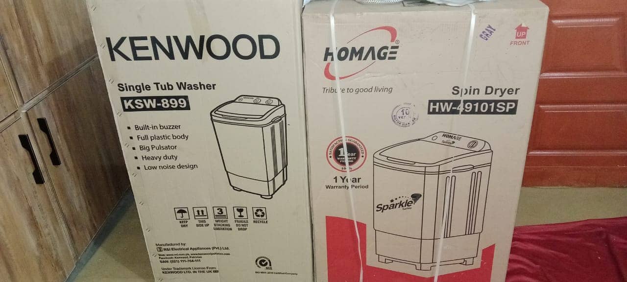 kenwood washing machine & Homeage dryer 10 kg for sale 2