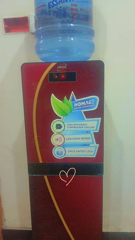 homage water dispenser with refrigerator with stand 1