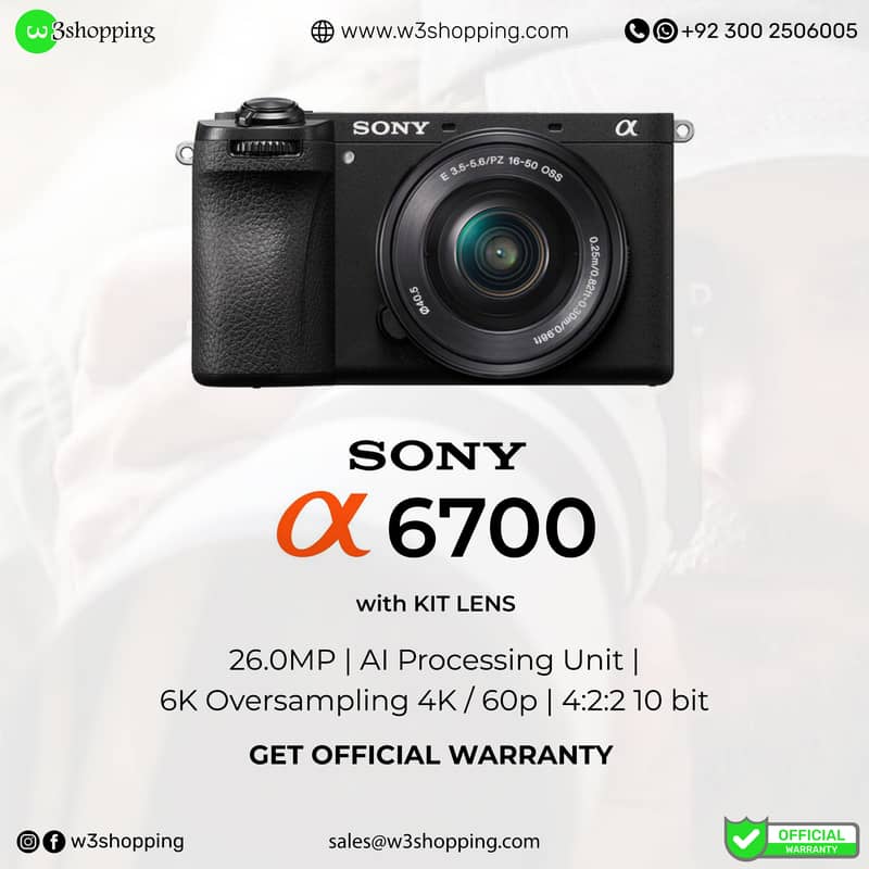 Sony A6700 Mirrorless Camera 0