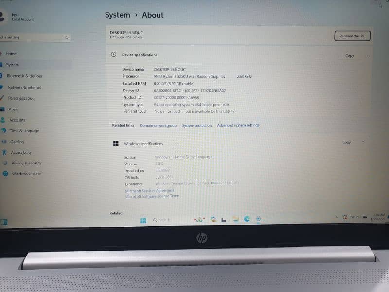 HP 15s eq1000 Ryzen 3 3250u with 2 gb Graphic card 3