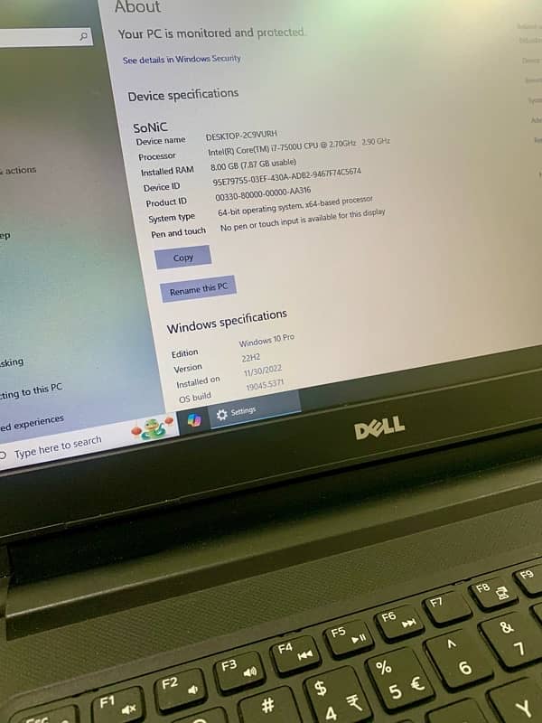 Dell laptop core i7 7th generation 10/10 like a brand new 2