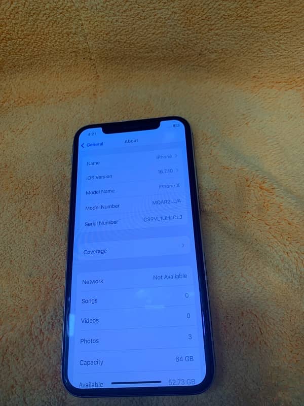 iphone x 64gb 80% beatry pta 3