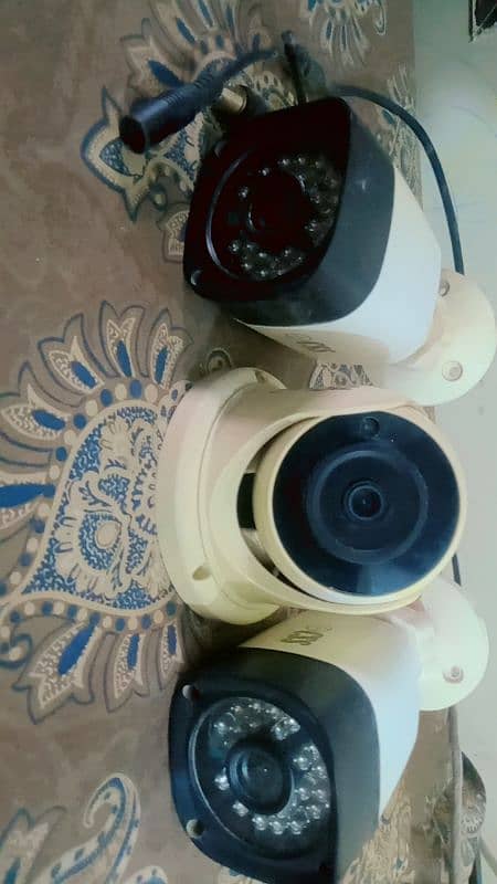 3 CCTV Camera Package  with DVr 1