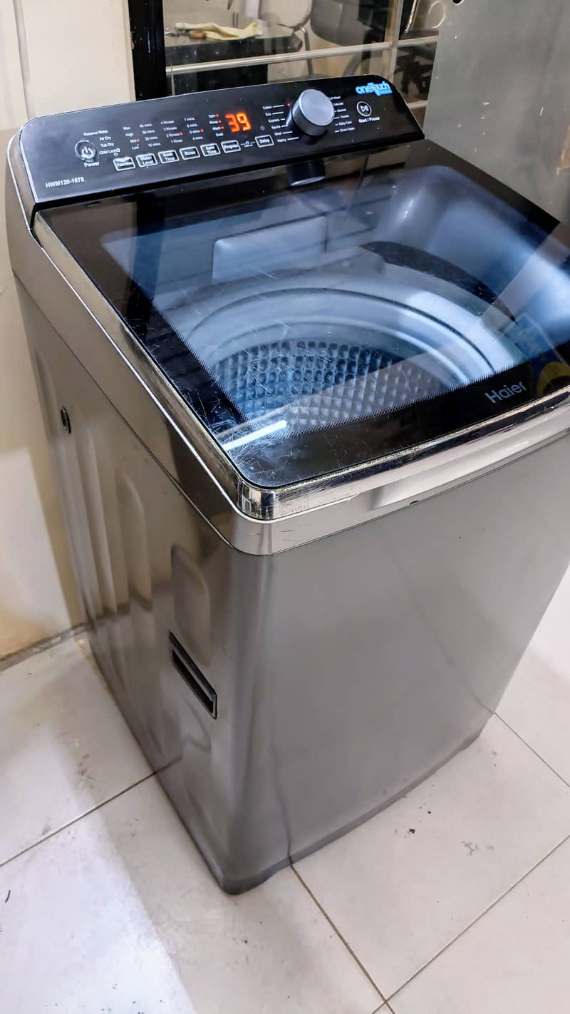 Haier 12 kg Big Size Automatic Washing Machine with Warranty Good Cond 2