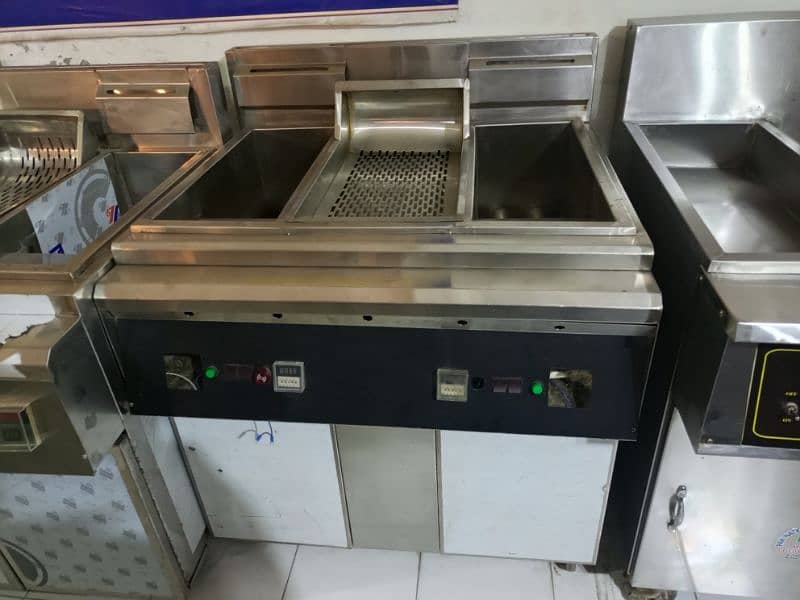 deep fryer double basket with centre chimpdum 11