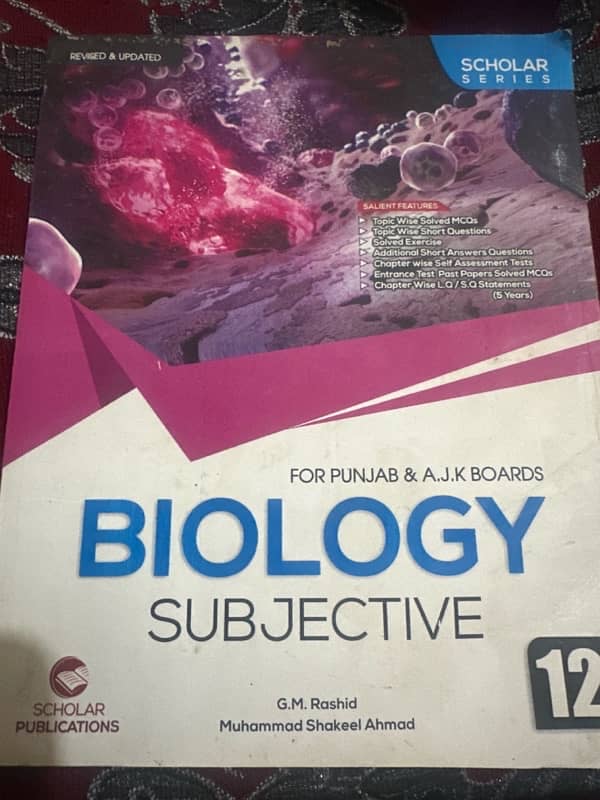 fsc 12th class biology subjective scholar 1