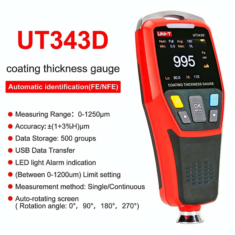 UNI-T UT343D Price In Pakistan | Car paint tester In Pakistan 1