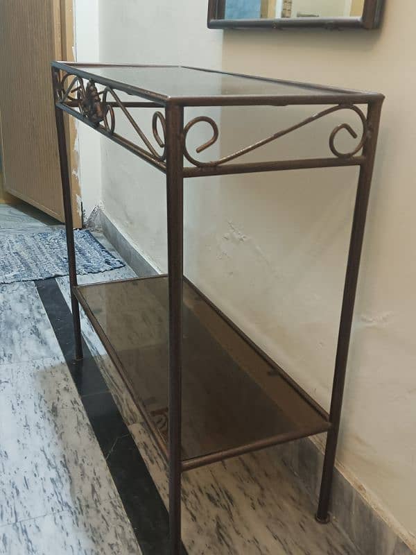 Iron Rectangle Console Mirror 1