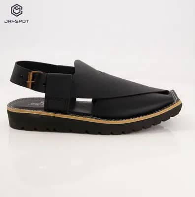 Jaf Spot- Signature Peshawari Chappa-JF31, Black 0