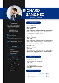 Cv/Resume Maker Banner, Poster,Logo,letter head etc