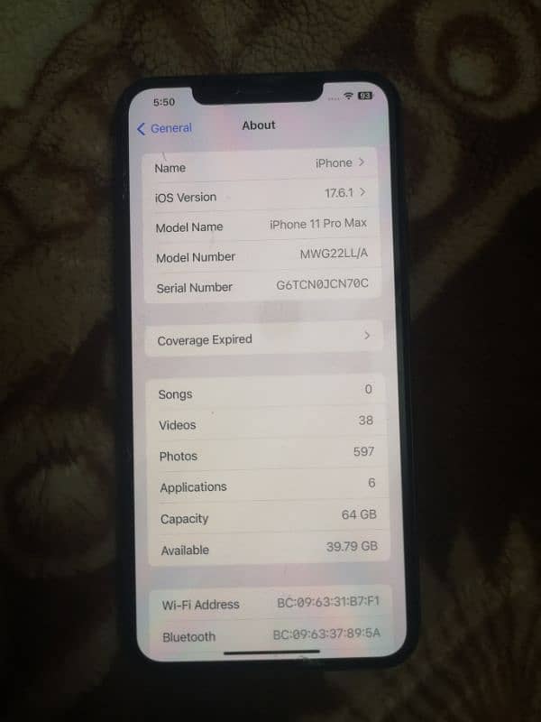 Iphone 11 pro max 64 gb non pta 6