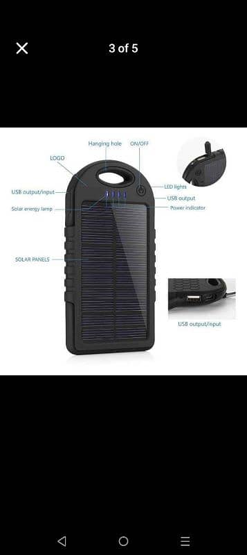 solar power bank 10000 mah battery 2