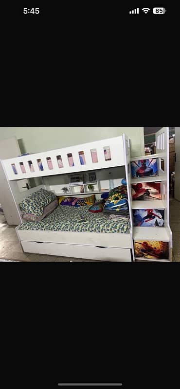 triple bed for kids 0