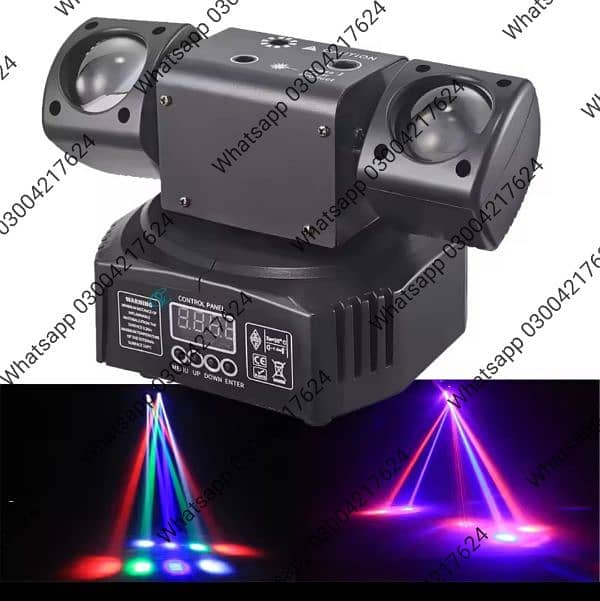 DJ Lighting 36W LED Beam Moving Head wall Light Gold Strobe Green 7