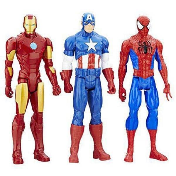 3 Pcs Avengers Action Figures - Fun Plastic Toys for Boys & Girls 0