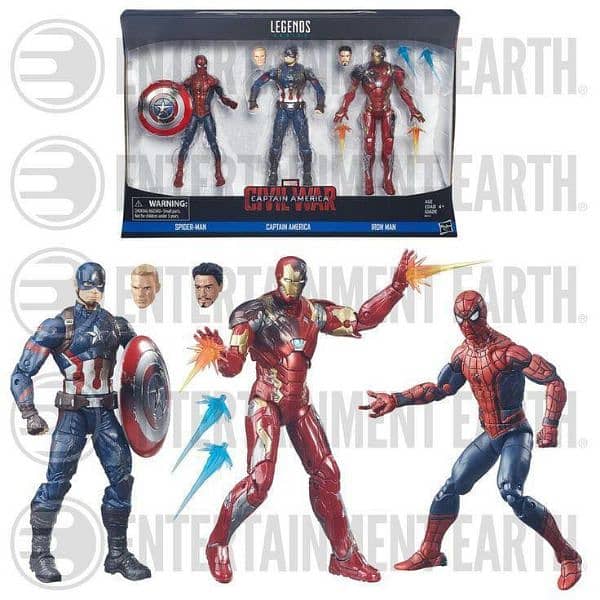 3 Pcs Avengers Action Figures - Fun Plastic Toys for Boys & Girls 2