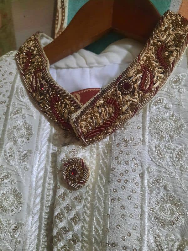 sherwani kulla and side shawl 7