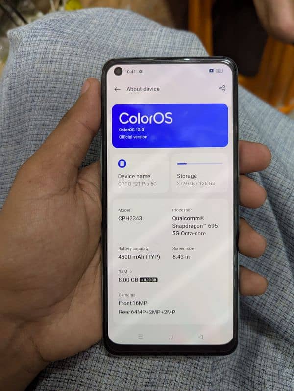 Oppo F21 Pro 5G All Ok Condition 10 By 10 PTA Approved 1