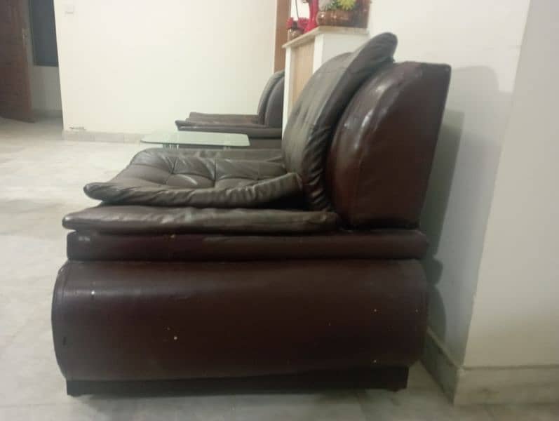 2 leather single sofas 1