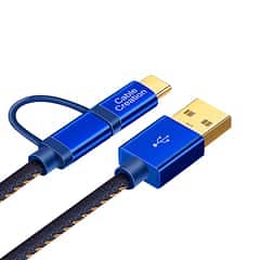 CableCreation 2 in 1 short Data and Charging Cable