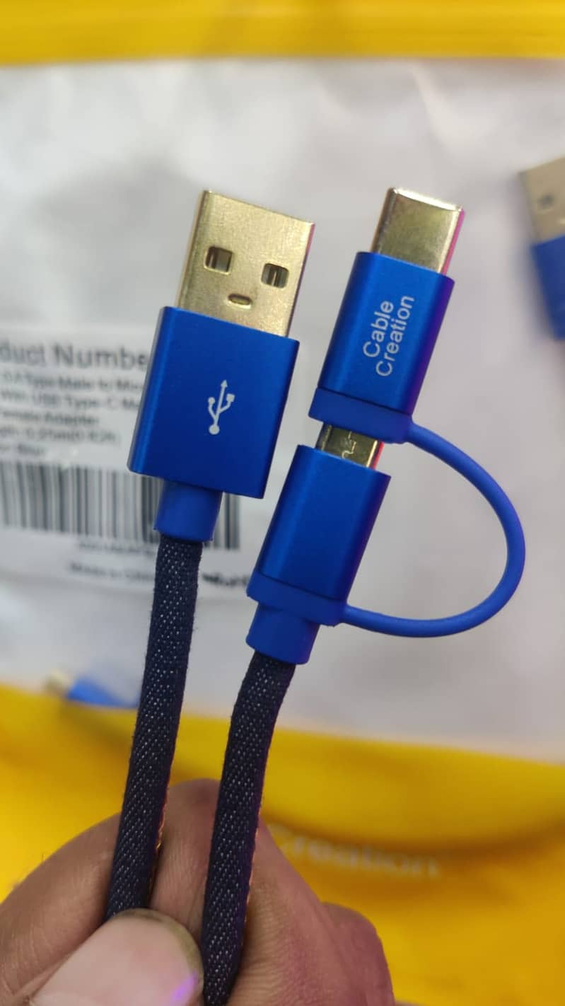 CableCreation 2 in 1 short Data and Charging Cable 2