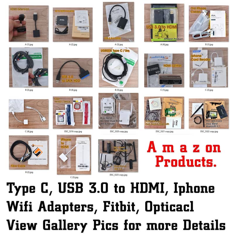 Branded Products | Type C | USB 3.0 to HDMI| Iphone to HDMI | Wifi etc 0