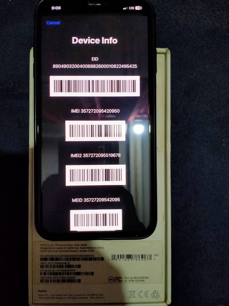 Apple iPhone XS Max Pta approved 64gb 2