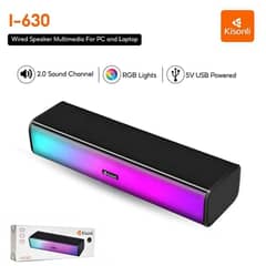 Kisonli I-630 Speaker Multimedia Usb Plug Rgb Colorful Light