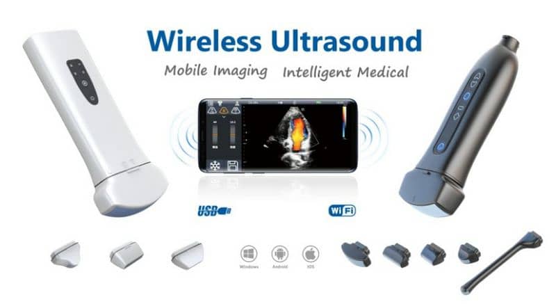 new wireless and USB Ultrasound probes can attach Mobile Tablet 5