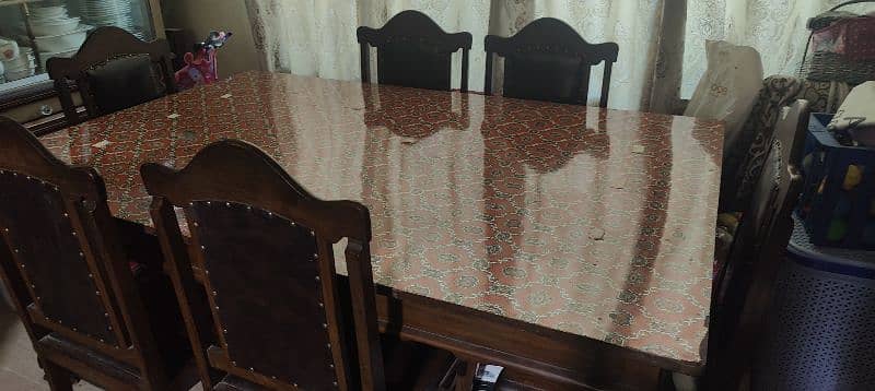 08 chairs dining table for sale 0