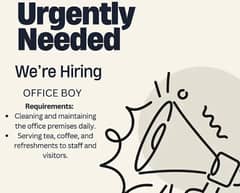 Office Boy Required at Gulshan-e-Iqbal for Office