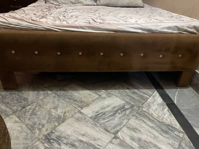 wooden bed