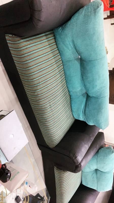 sofa set single chair and a bed with long ottomon is up for sale 0