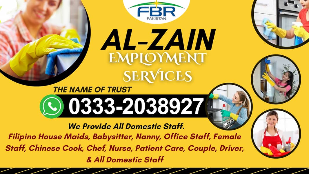 Cook Servants Workers Chef Nanny Baby Sitter Patient Care Maid Driver 2