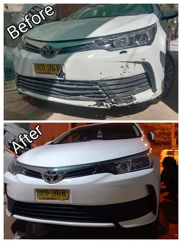 bumper repearing/modification/side glass 16