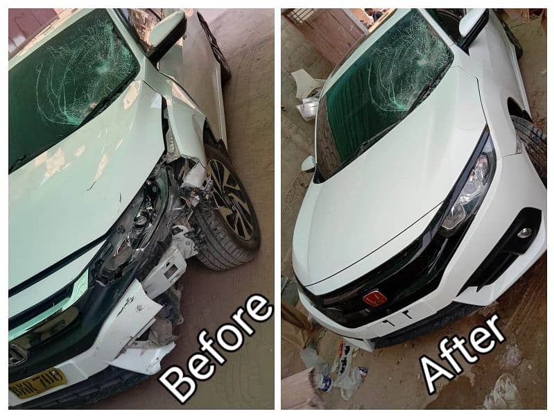 bumper repearing/modification/side glass 17