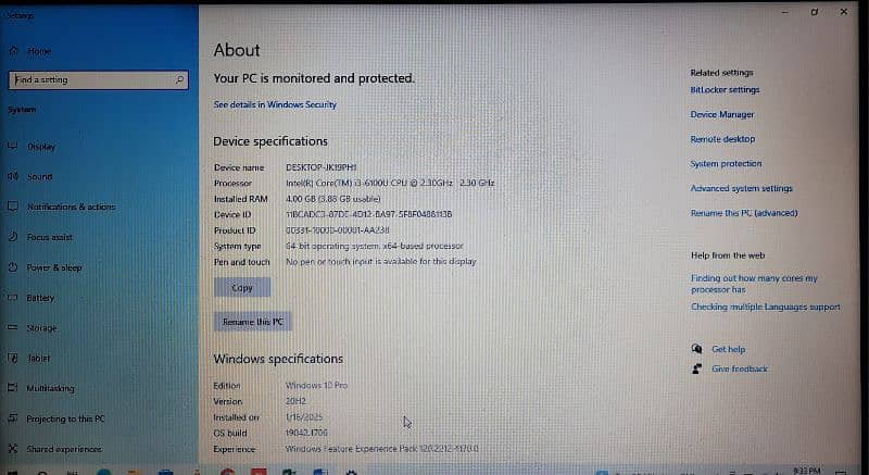 Lenovo Ideapad i3 6th generations 4gb Ram 500gb Hard. 4