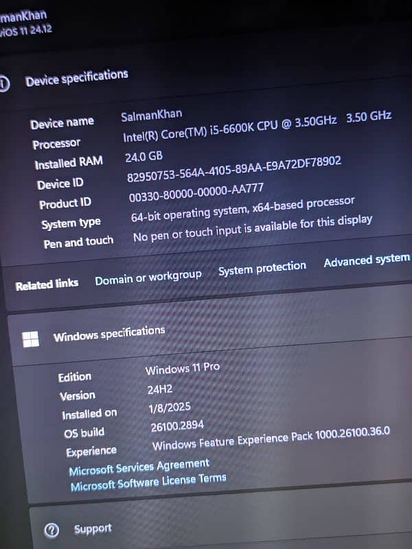 core i5 6th6600k 8gb card fully setup 3