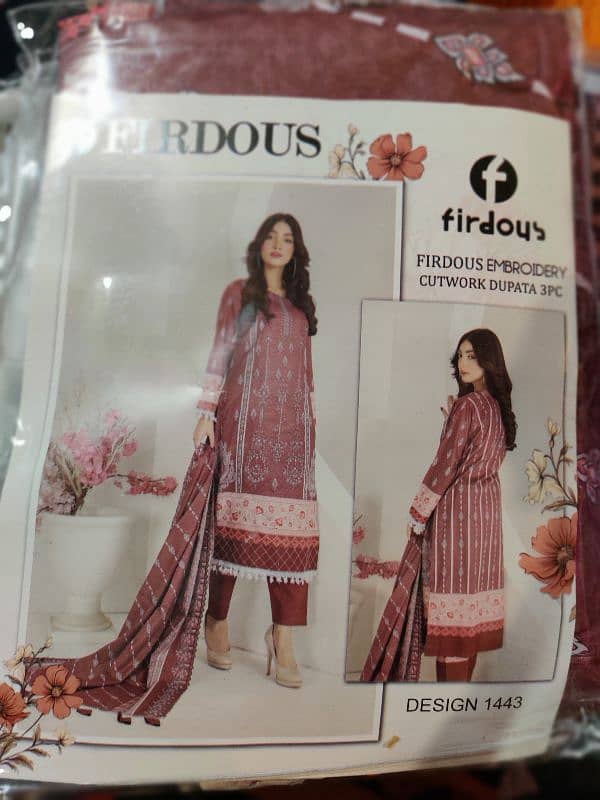 Firdous Noor e azal embroidery 3 piece 7