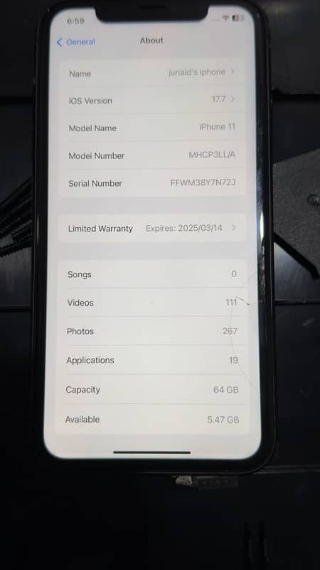 Iphone 11 black Non factory unlock 8