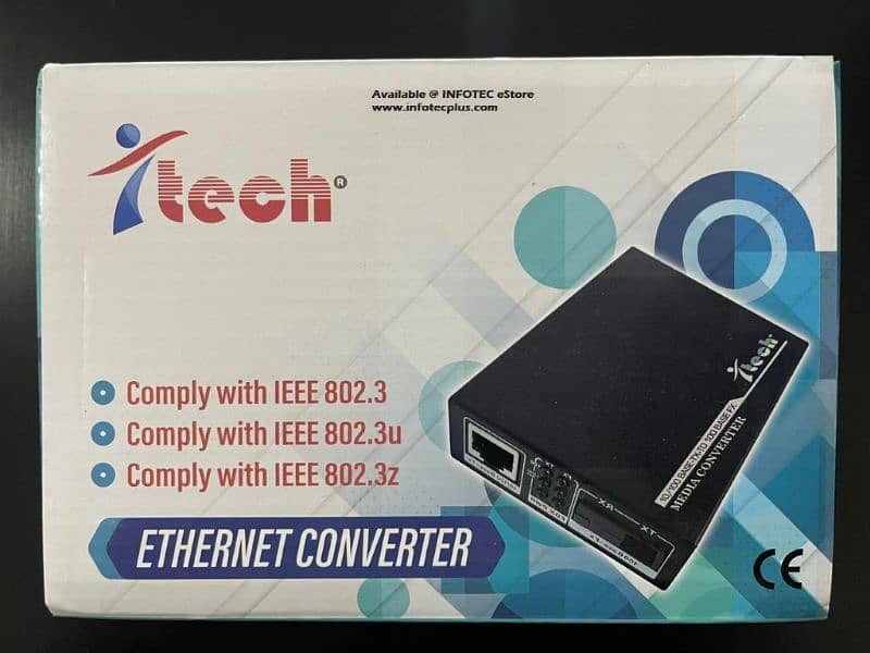 iTech Fiber Ethernet Media Converter 10/100 0